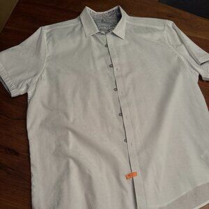 Robert Graham Short Sleeve White Dress Shirt XXL